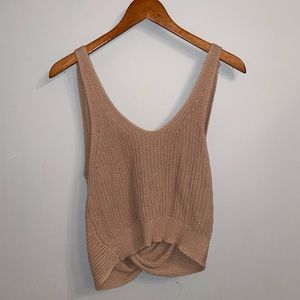 LULUS Knit Open Back Top